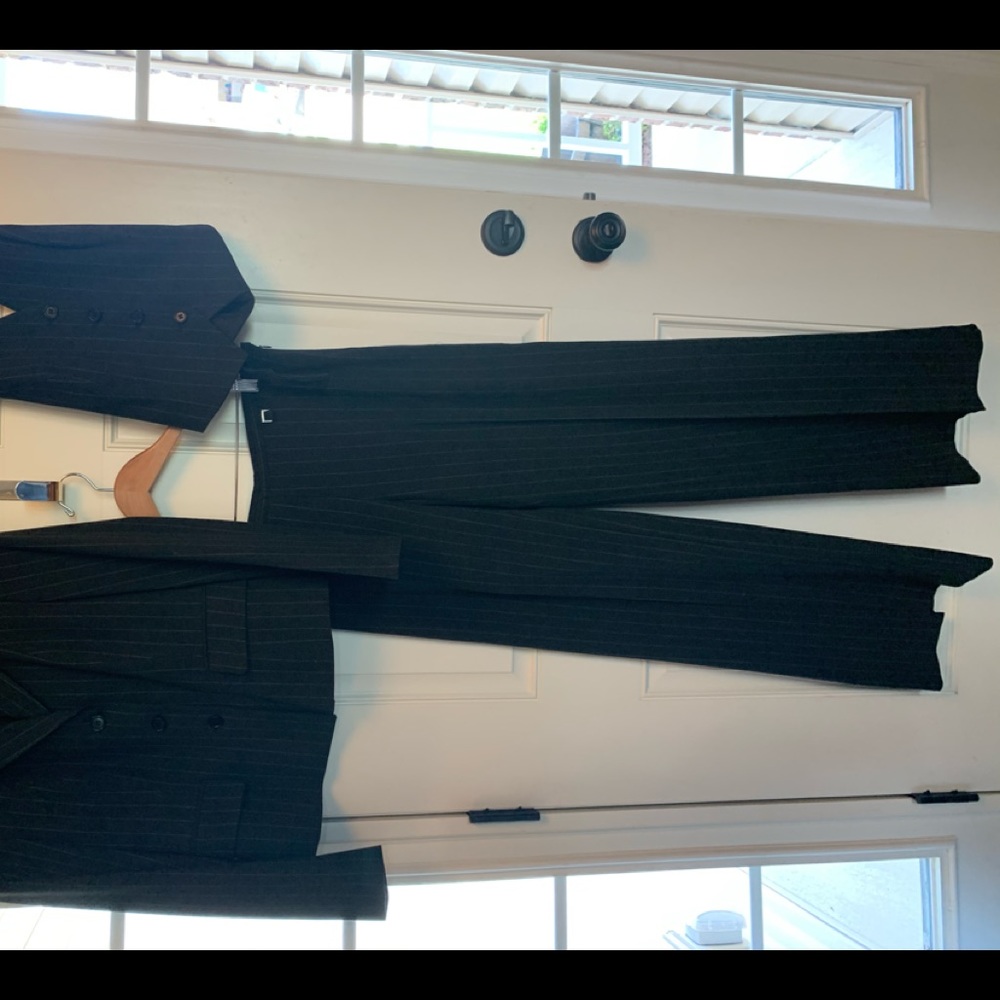 Three piece wool, charcoal gray suit